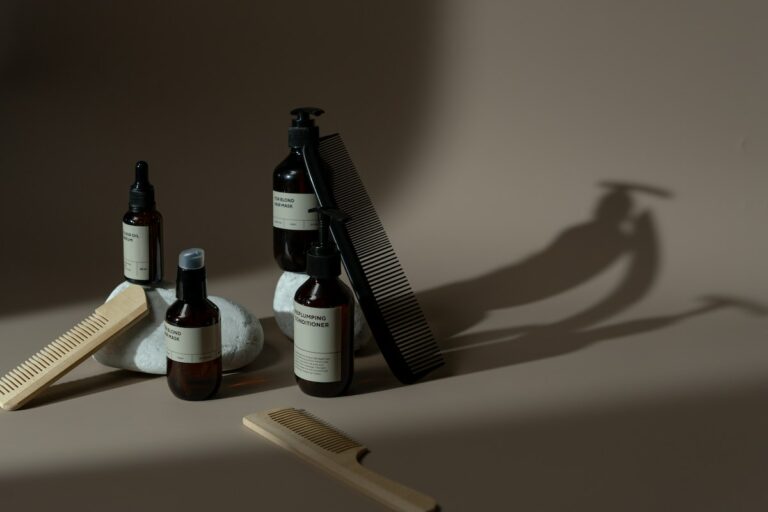 Photo of Combs Near Bottles